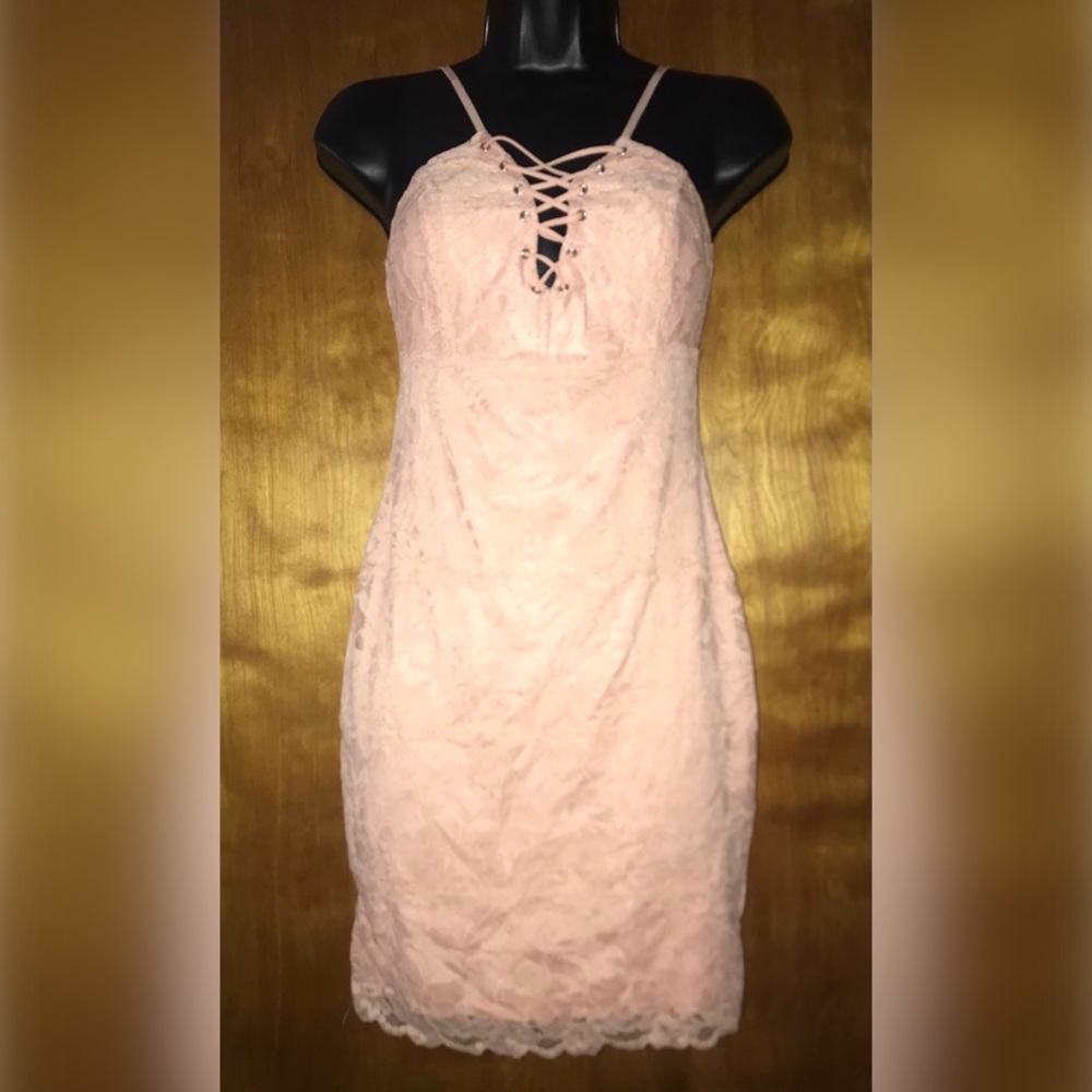 Guess Blush Lace Dress